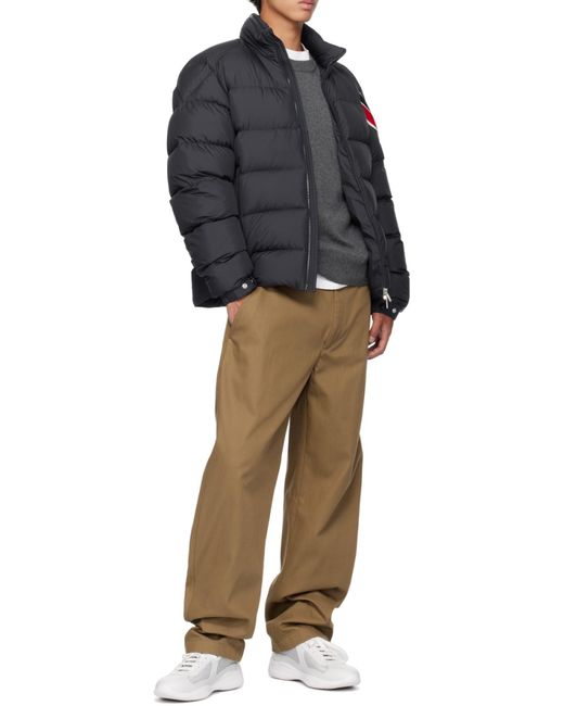 Moncler Blue Solayan Zip-Up Short Down Jacket for men