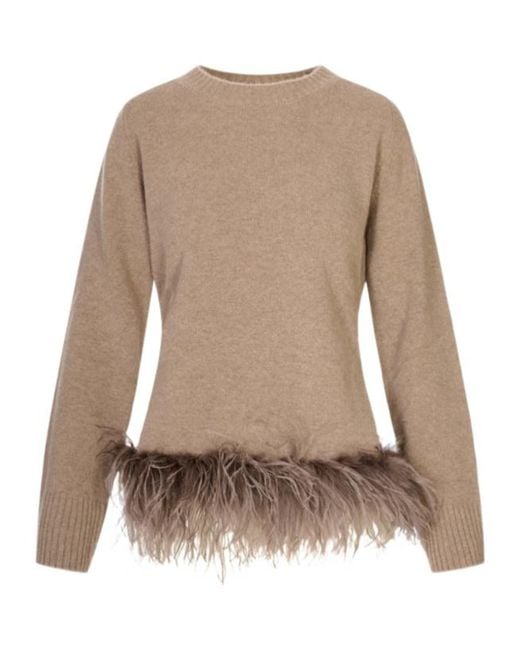 P.A.R.O.S.H. Brown Long-Sleeved Knitted Pullover