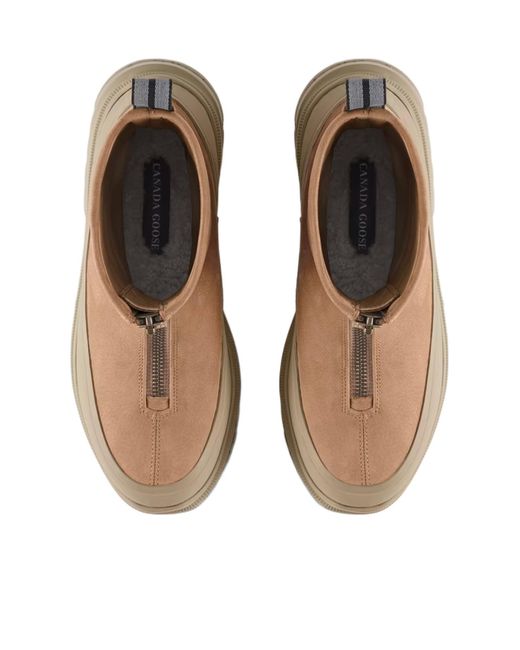 Canada Goose Brown Kya Zip-Up Boots