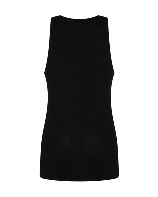Thom Krom Black Ribbed Tank Top for men