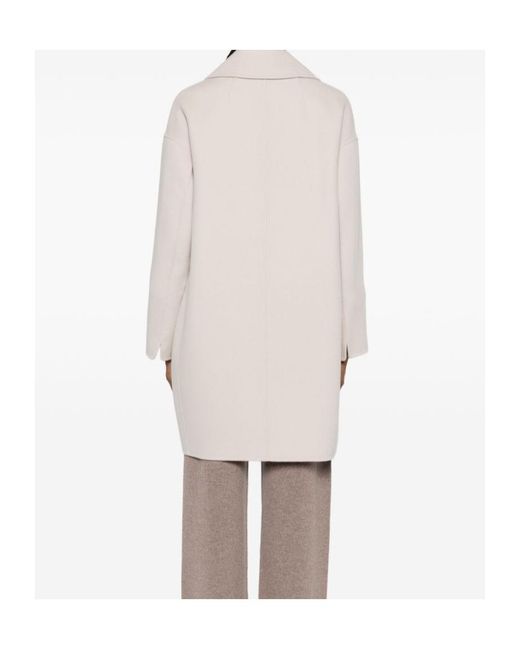 Max Mara White 'S Eden Double Breasted Coat