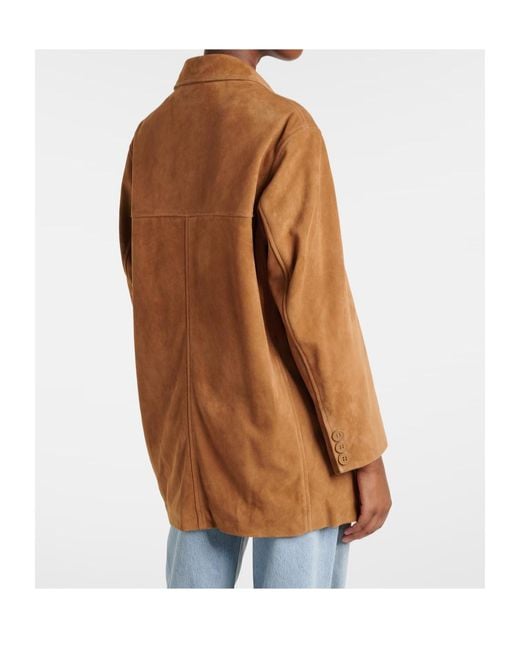 Nour Hammour Brown Voltia Suede Jacket