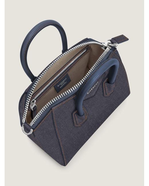 Givenchy Blue Mini Antigona Denim Bag