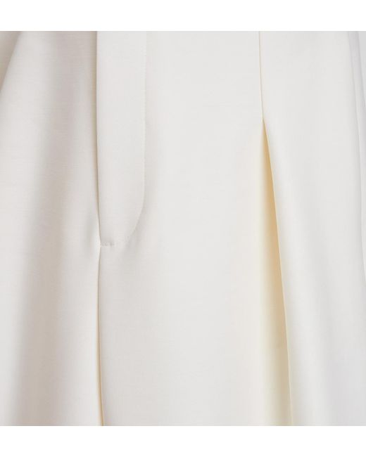 Dior White Draped Regular-Fit Pants
