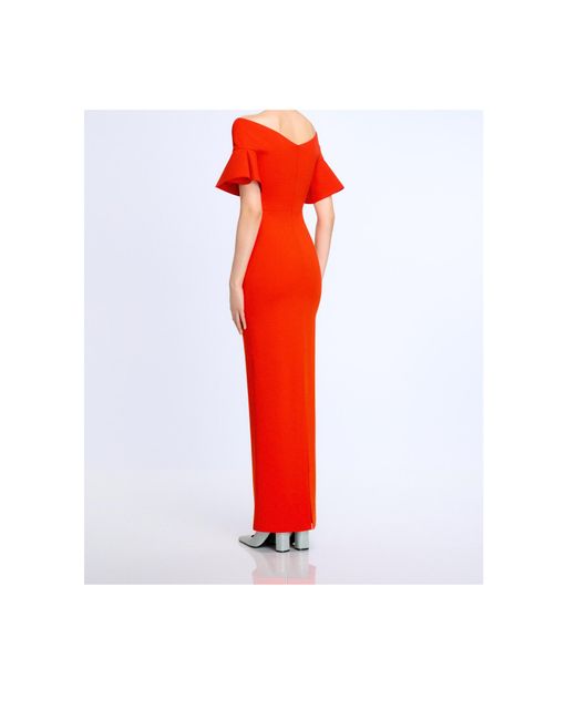 Solace London Red Petal-Style Dress