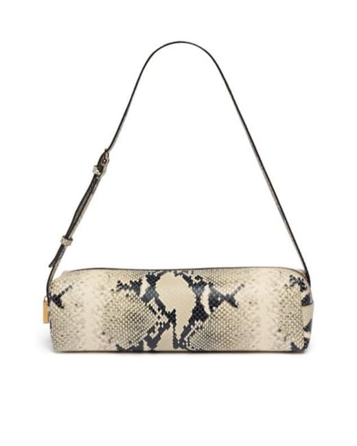 Khaite Metallic Kye Python Embossed Leather Shoulder Bag