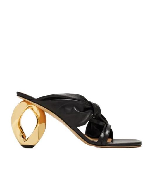 J.W. Anderson Black Strap Heel Mules