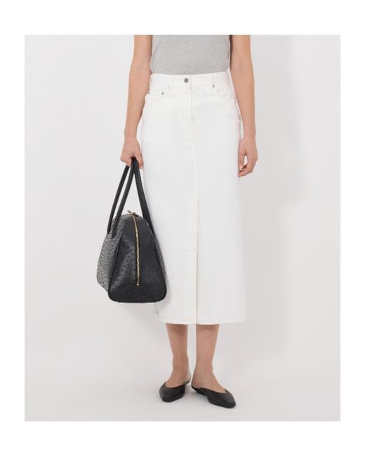 Loulou de Saison White Denim Skirt