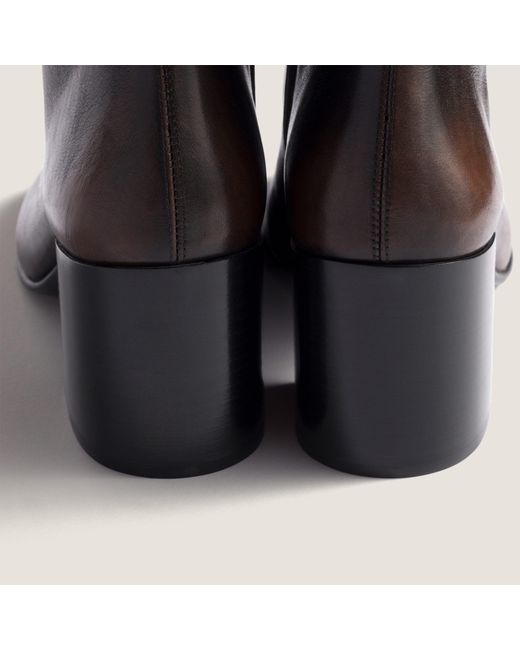 Miu Miu Black Fumé Calf Booties