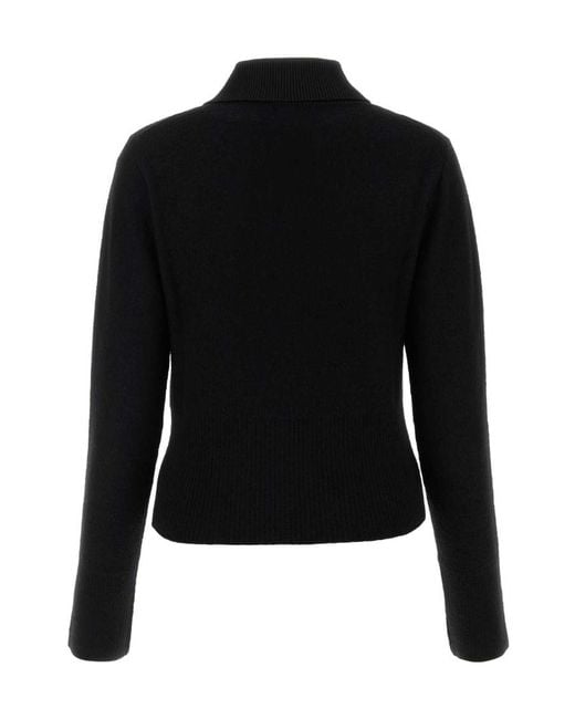 Jil Sander Black Crop Sweater