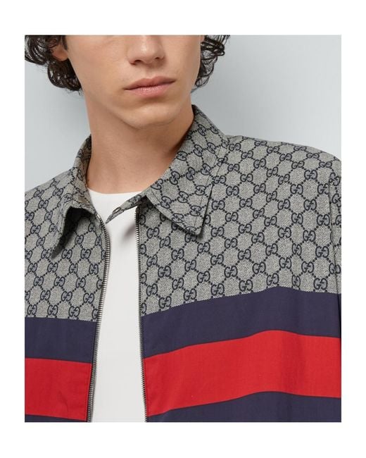 Gucci Gray Jacket With Monogram for men