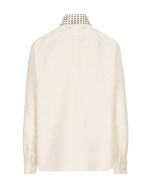 Golden Goose Deluxe Brand White Long Sleeved Embellished Shirt
