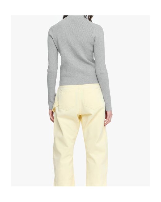 J.W. Anderson Gray Jw Anderson Fitted Zip-Up Cardigan