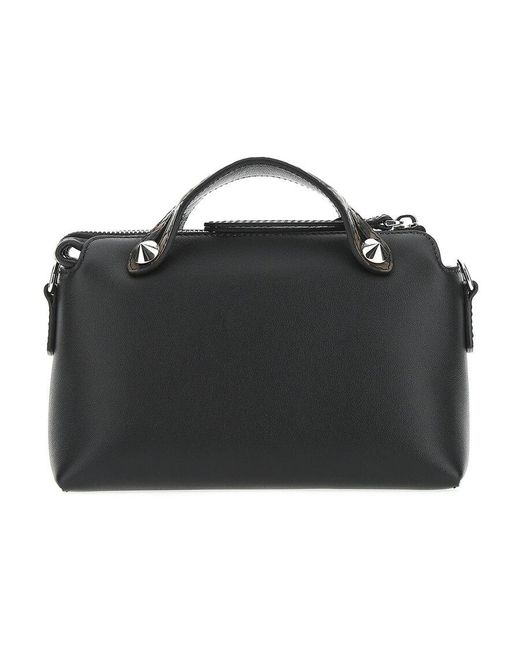 Fendi Black Small Leather Boston Bag