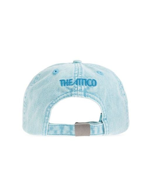 The Attico Blue Embroidered Logo Cap