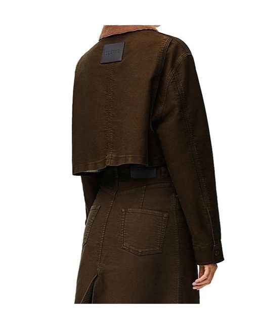Loewe Brown Logo Patch Regular Fit Jacket