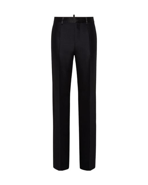 DSquared² Black Daisy Tuxedo Pants