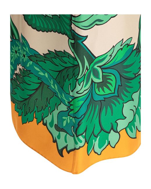 Etro Green Satin Skirt