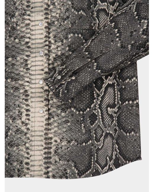 Gabriela Hearst Gray Snake Print Shirt