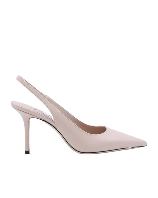 Jimmy Choo White Love 85 Pointed Toe Slingback Pumps