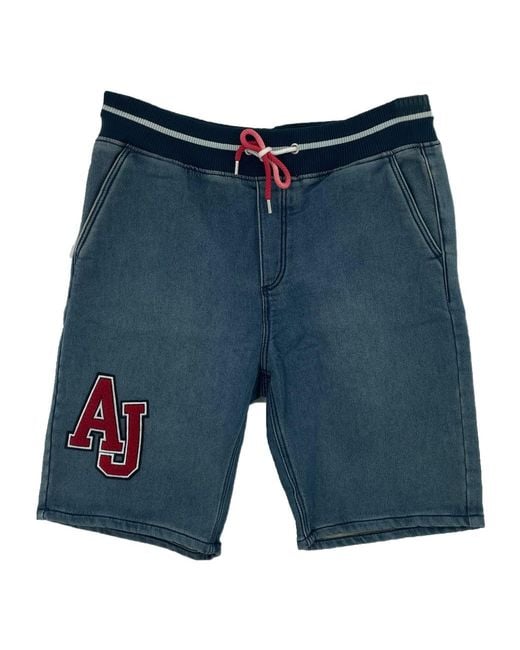 Armani Jeans Blue Drawstring Waist Shorts for men