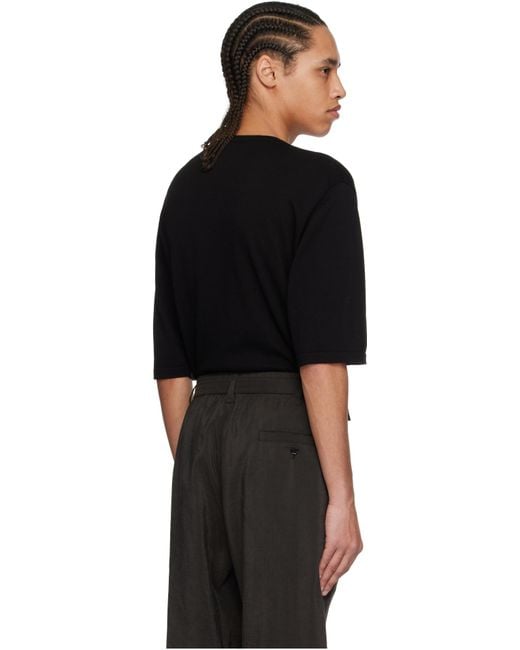 Lemaire Black Short Sleeve Shirt for men