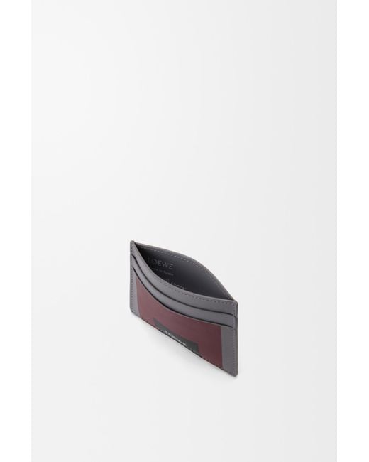 Loewe Purple Panelled Leather Cardholder for men