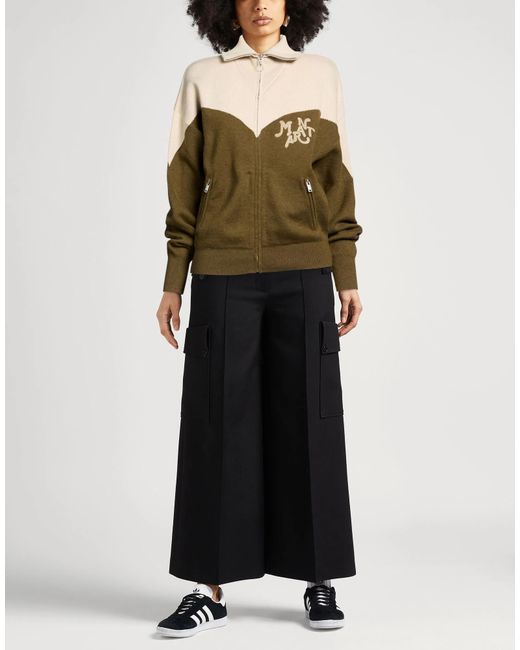 Isabel Marant Green Two-Tone Knit Coat