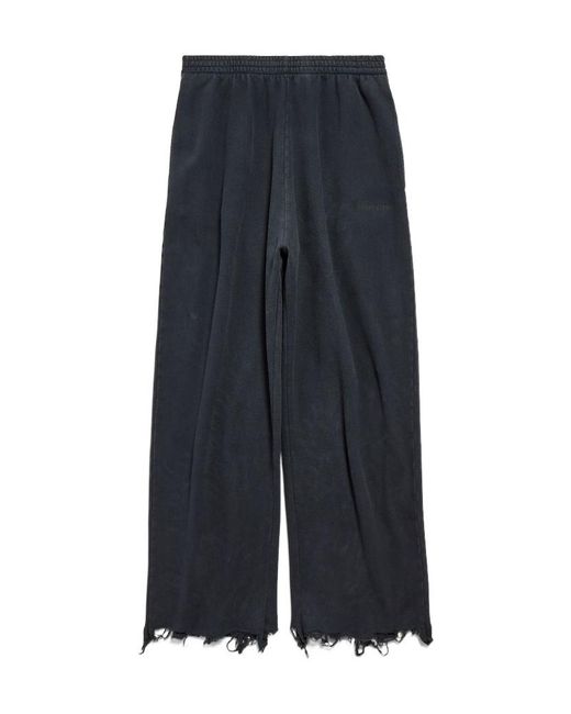 Balenciaga Blue Nail Polish Cropped Sweatpants for men