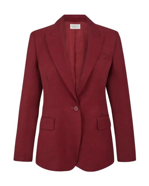P.A.R.O.S.H. Red Single-Breasted Peak-Lapel Blazer