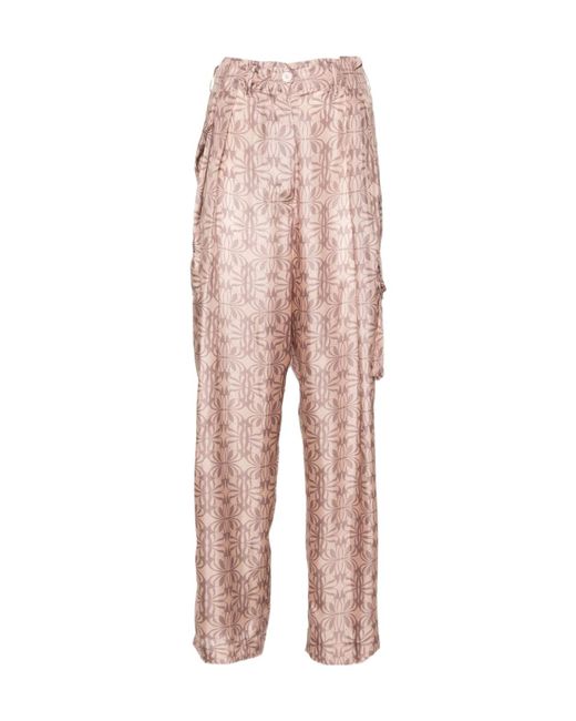 Dries Van Noten Pink Belt-Loop Casual Pants