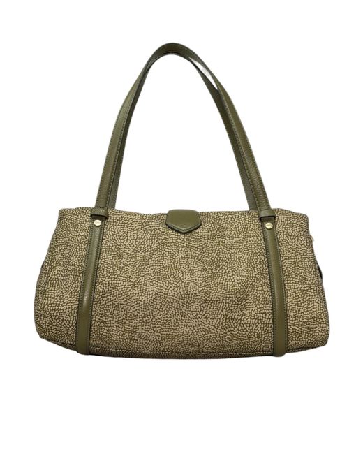 Borbonese Green Printed Shoulder Bag