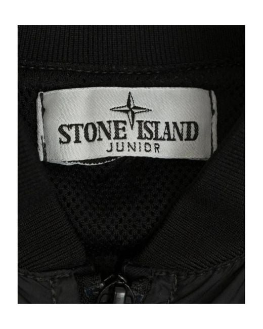 Stone Island Black Compass-Badge Bomber Jacket