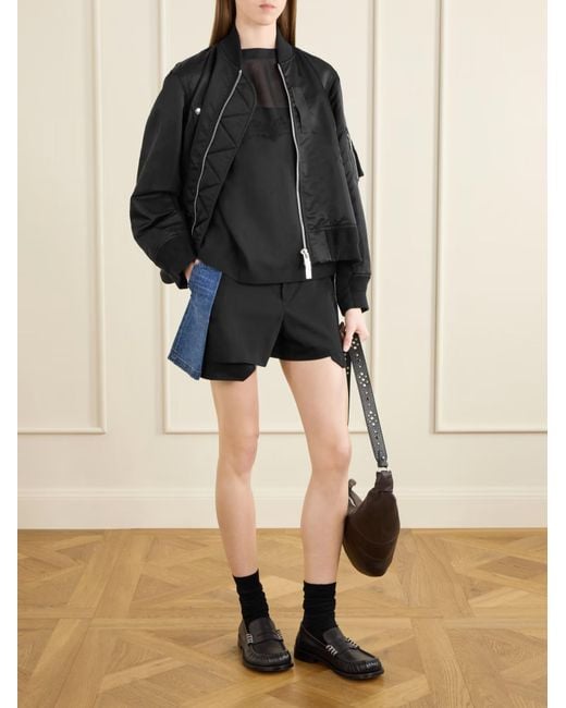 Sacai Black Twill Suiting Blouson