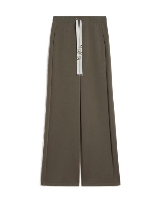 Max Mara Green 'S Bali Straight Leg Drawstring Pants