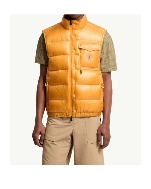 Moncler Orange Grenoble Uychi Packable Down Gilet for men