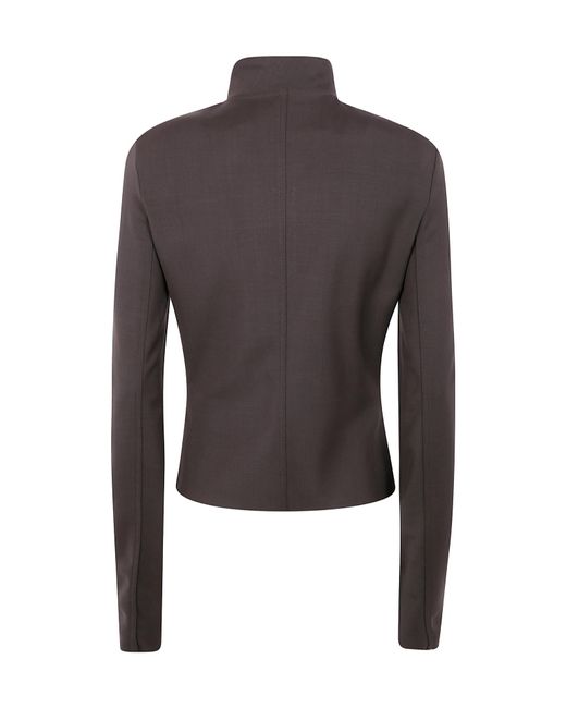 Rick Owens Black Gary High-Neck Zip-Front Jacket