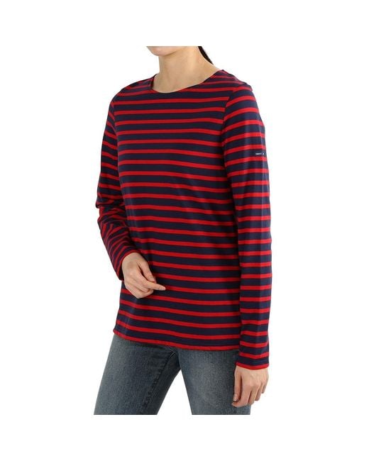 Saint James Red Striped Graphic T-Shirt