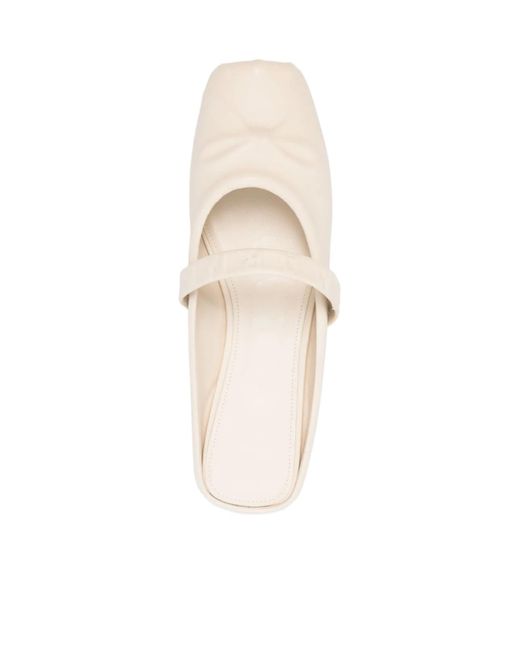 Marni Natural Square Toe Mules