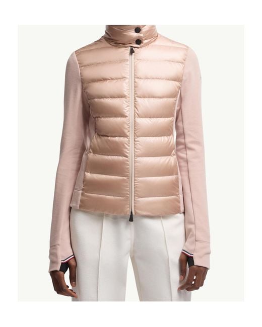 Moncler Pink Grenoble Padded Zip-Up Sweatshirt