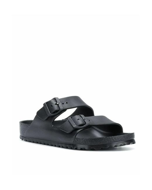 Birkenstock Black Double-Button Slippers for men