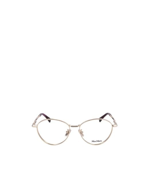 Max Mara White Full-Rimmed Plano Lenses