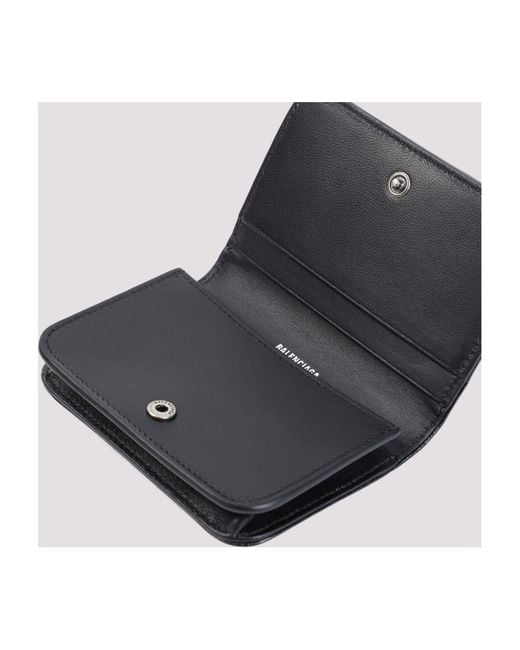 Balenciaga Black Logo Plaque Wallet