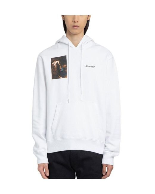 Off-White c/o Virgil Abloh White Caravaggio Printed Hoodie for men