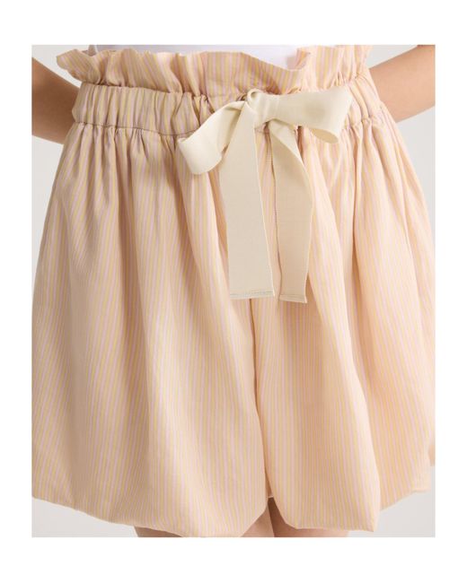 Patou Natural Ruffled Mini Skirt
