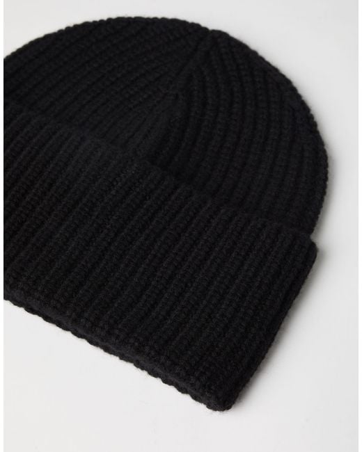 Brunello Cucinelli Black Cashmere Beanie for men