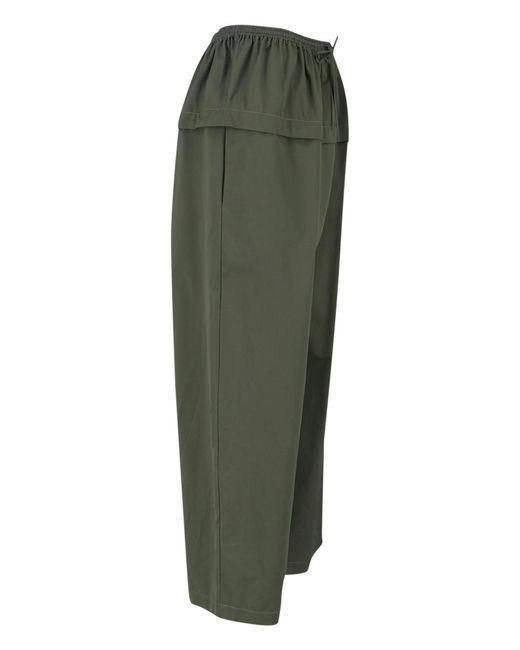 Alaïa Green Alaïa Peplum Detailed Trousers
