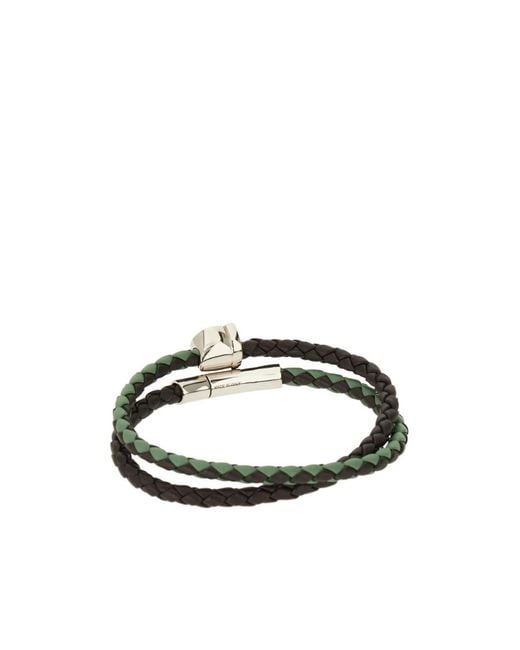 Ferragamo White Gancini Bracelet for men
