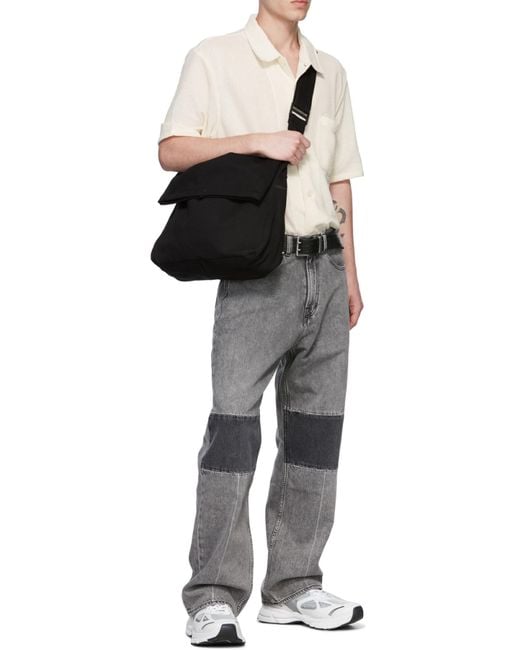 Our Legacy Black Foldover-Top Sling Bag for men