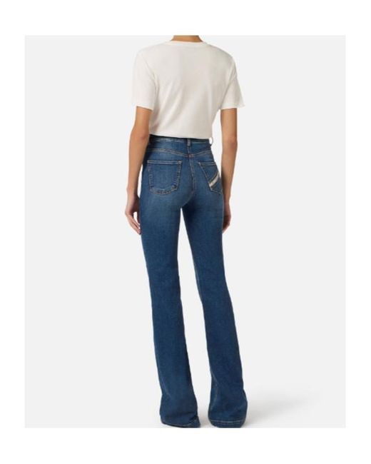 Elisabetta Franchi Blue Zip Boot-Cut Jeans
